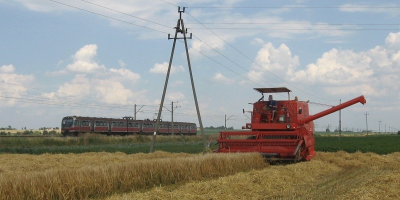 Rolniczo kolejowa impresja z Bizonem Z056 i EN57